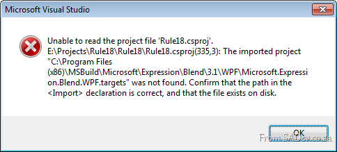 Cannot open project Blend used? | MacLean