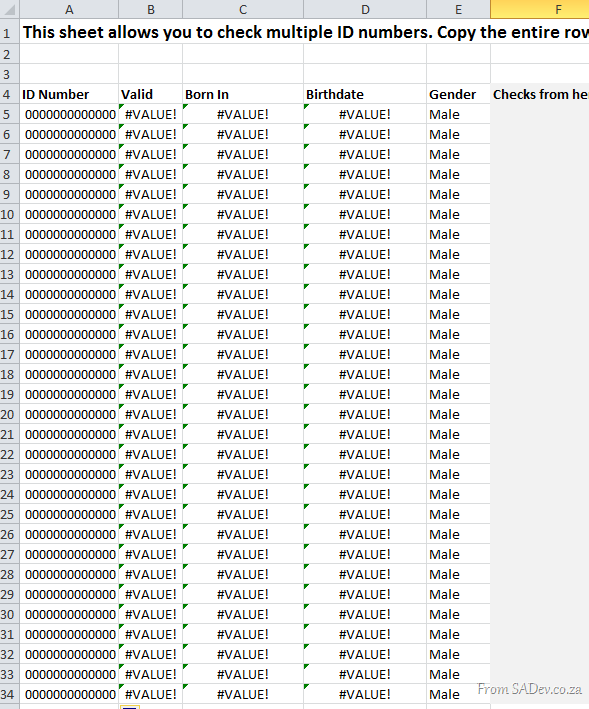 South African Id Number Generator